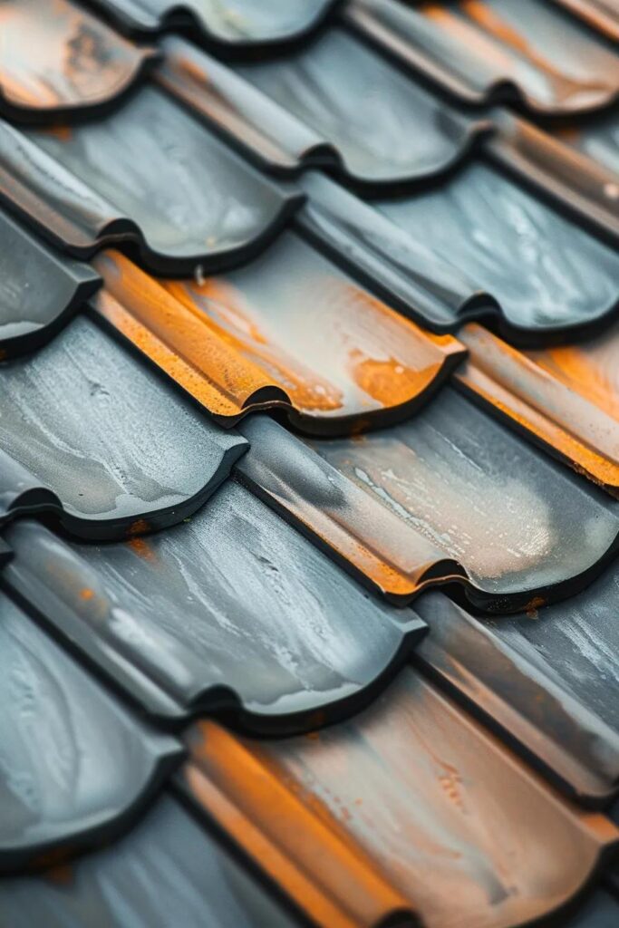 Diverse covering materials including asphalt, metal, and tile showcasing durability and energy efficiency