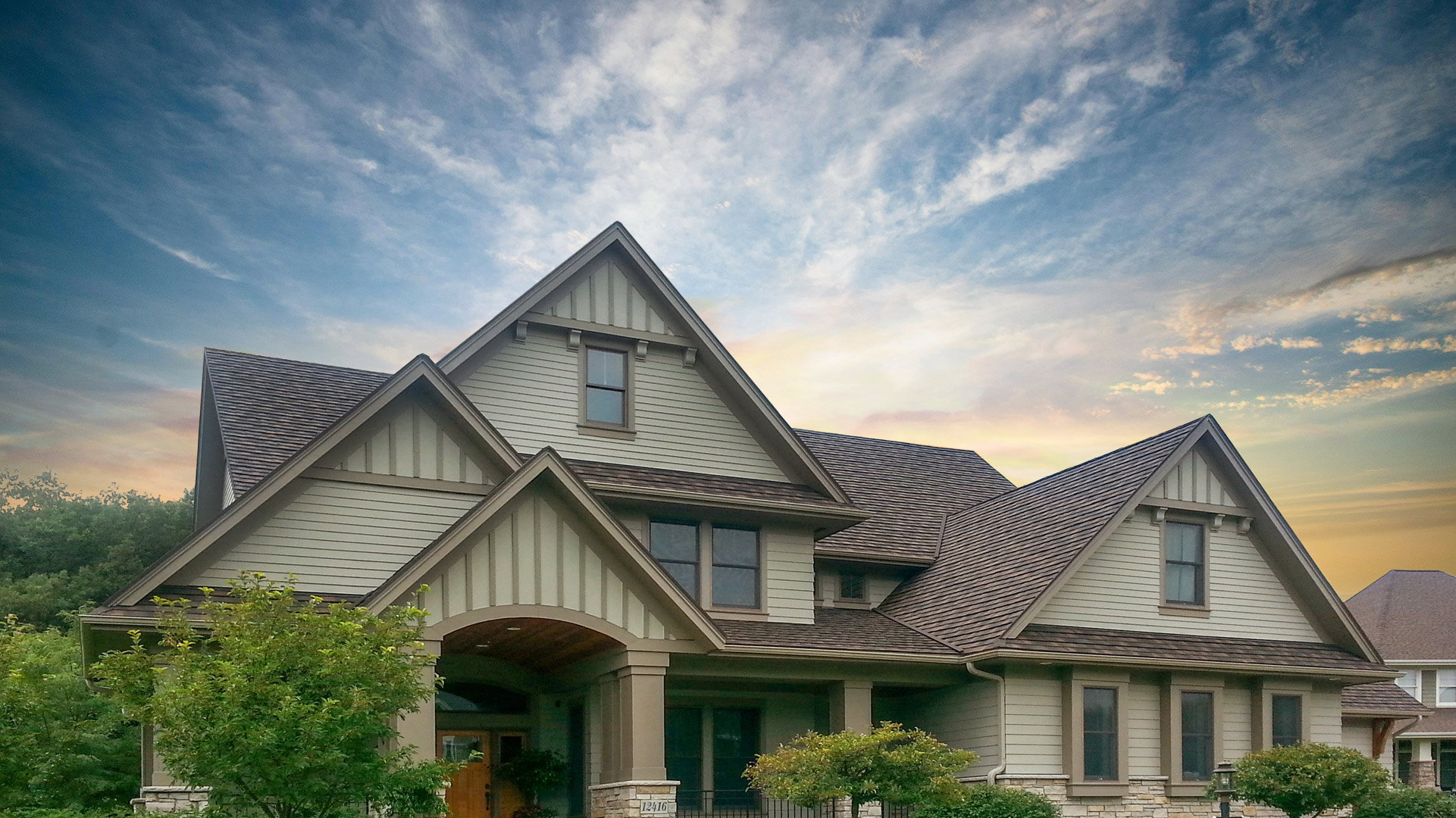 decra metal shingle luxury home