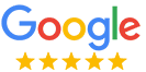 Google 5-star rating graphic illustrating high customer satisfaction for Sorensen Roofing & Restoration, emphasizing quality service and positive reviews.